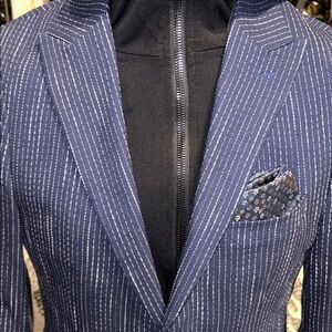 Paul Mark Pin Stripe Blazer